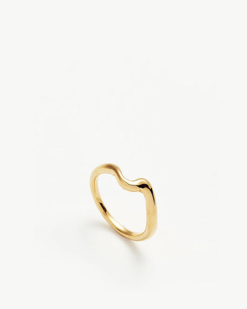 MOLTEN WAVE STACKING RING / GOLD