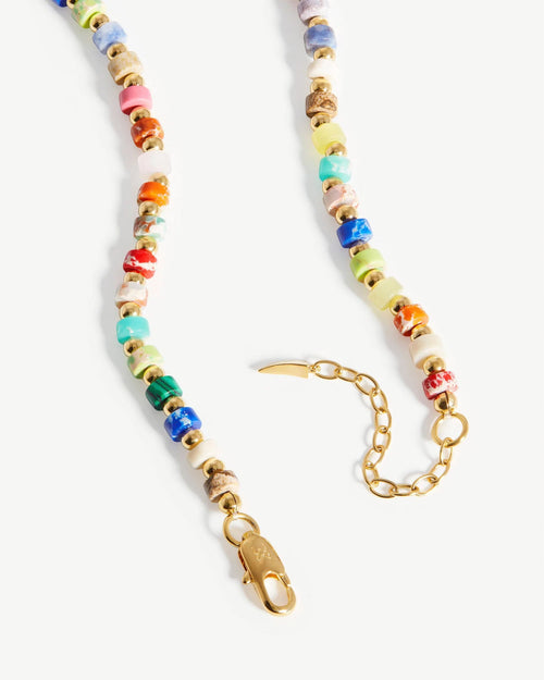 SHORT BEADED NECKLACE / GOLD