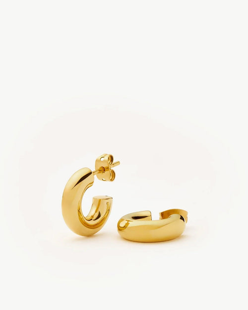 CHUBBY MINI HOOP EARRINGS / GOLD