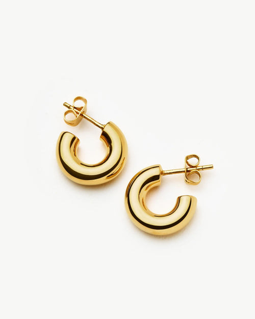 CHUBBY MINI HOOP EARRINGS / GOLD