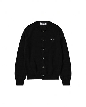 N023 UNISEX BLACK HEART CARDIGAN / BLACK