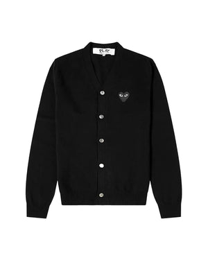 N024 UNISEX BLACK HEART CARDIGAN / BLACK