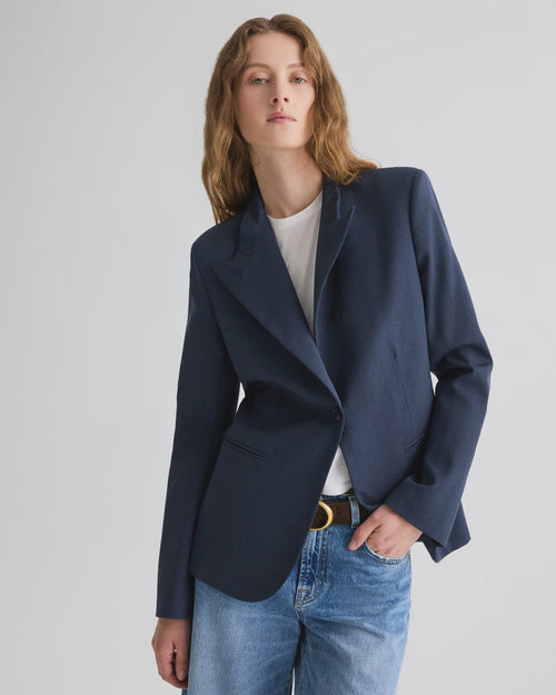 BUTTONED UP BLAZER / INSIGNIA BLUE