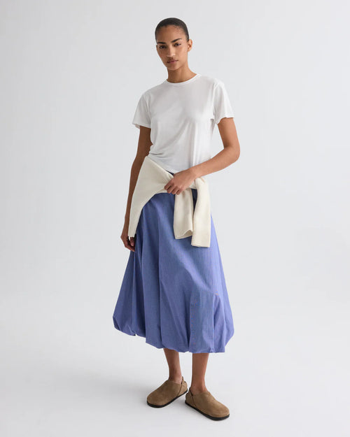 FULL INTENTIONS SKIRT / WHITE NAVY