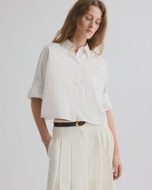 NEXT EX SHIRT / WHITE MULTI STRIPE