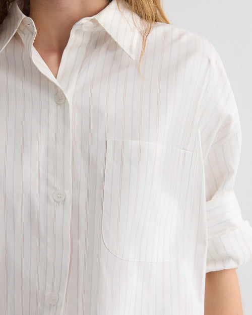 NEXT EX SHIRT / WHITE MULTI STRIPE