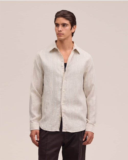 ENZO SHIRT 5728 / OAT STRIPE