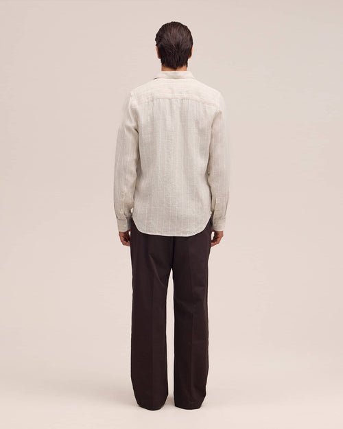 ENZO SHIRT 5728 / OAT STRIPE