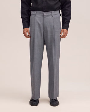 KAY TROUSER 10037 / LIGHT GREY MELANGE