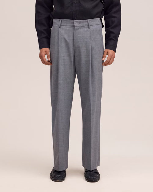 KAY TROUSER 10037 / LIGHT GREY MELANGE