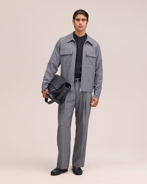 KAY TROUSER 10037 / LIGHT GREY MELANGE