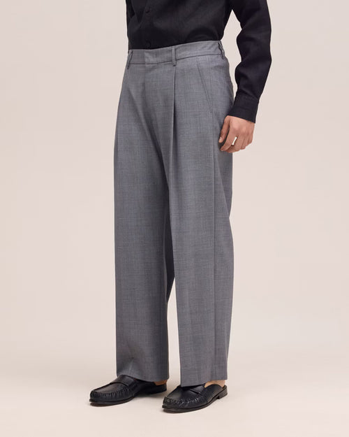 KAY TROUSER 10037 / LIGHT GREY MELANGE