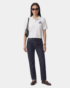NY CREST PIQUE POLO / WHITE
