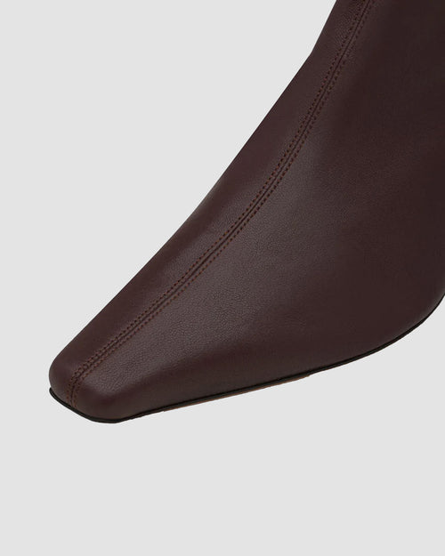 IDRA STRETCH ANKLE BOOT / DARK CHOCOLATE