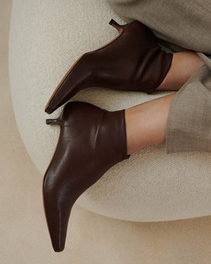 IDRA STRETCH ANKLE BOOT / DARK CHOCOLATE