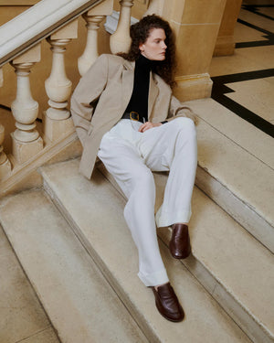 POLARIS LEATHER LOAFER / DARK CHOCOLATE