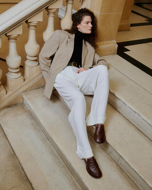 POLARIS LEATHER LOAFER / DARK CHOCOLATE