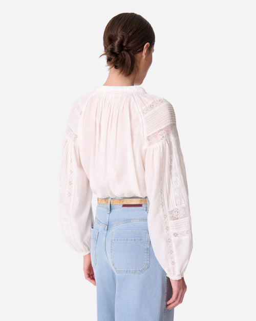 NIPOA COTTON BLOUSE / BLANC