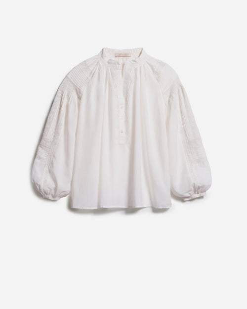 NIPOA COTTON BLOUSE / BLANC