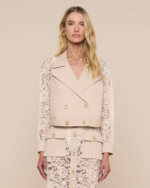 NOVELLE LACE TRENCH / BISCUIT/ECRU