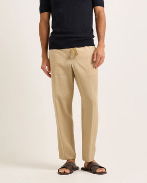 ALEX LINEN TROUSERS / BISCUIT