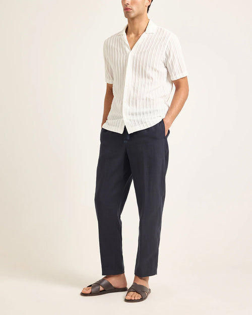 ALEX LINEN TROUSERS / NIGHT IRIS