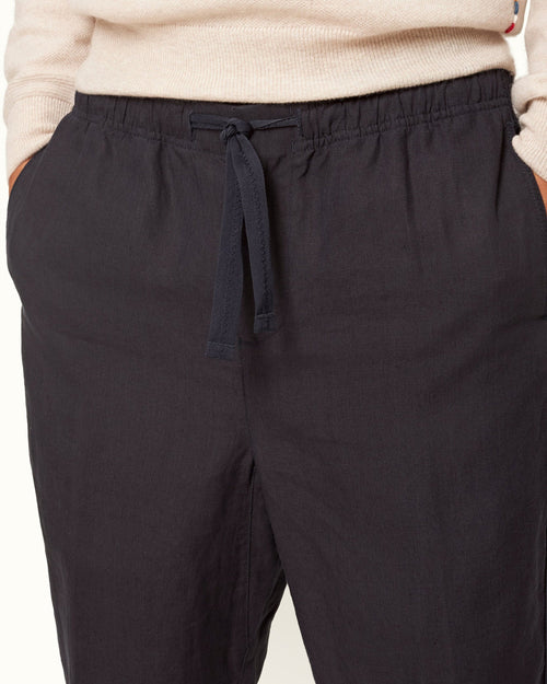 ALEX LINEN TROUSERS / NIGHT IRIS