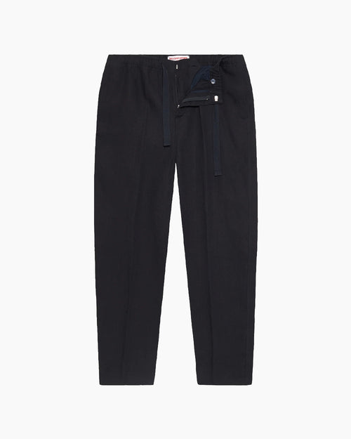 ALEX LINEN TROUSERS / NIGHT IRIS