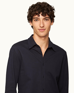 GILES PIQUE SHIRT / NIGHT IRIS