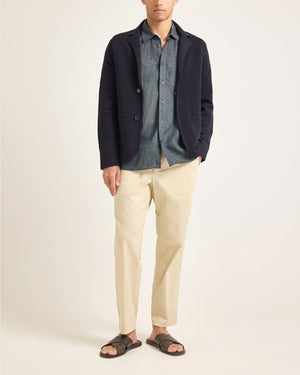 RAINER PIQUE JACKET / NIGHT IRIS