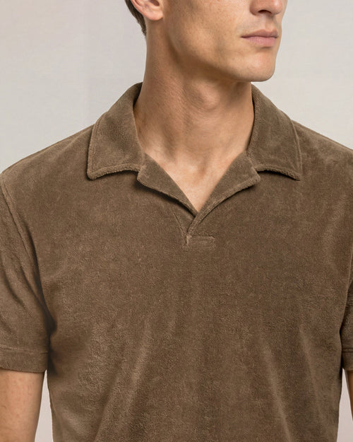 TERRY TOWELLING POLO / BRONZE