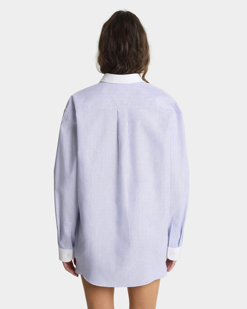 SRC OXFORD SHIRT / NAVY STRIPE