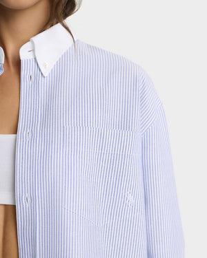 SRC OXFORD SHIRT / NAVY STRIPE