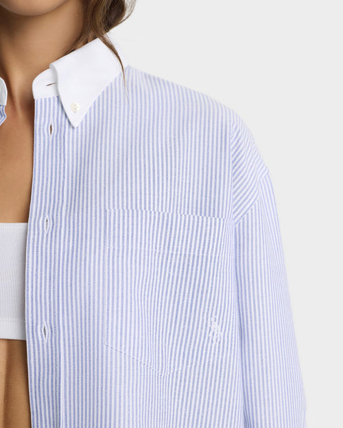 SRC OXFORD SHIRT / NAVY STRIPE