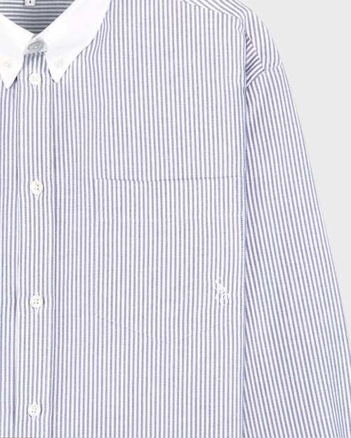 SRC OXFORD SHIRT / NAVY STRIPE