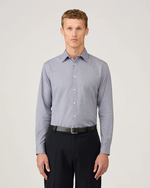 OXFORD STRIPE SHIRT / WHITE NAVY OXFORD STRIPE