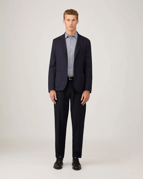 OXFORD STRIPE SHIRT / WHITE NAVY OXFORD STRIPE