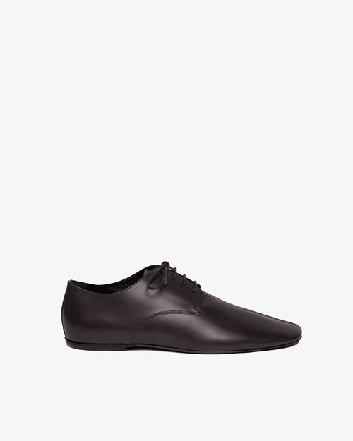 LEATHER OXFORD SHOES / DARK BROWN