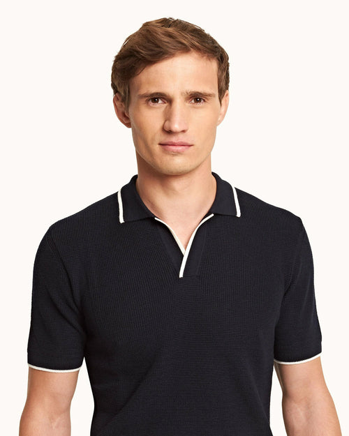 HORTON POLO SHIRT STRIPE/ NAVY