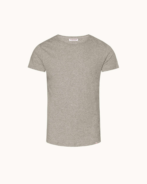 OB-T-SHIRT TAILORED FIT CREW NECK / MID GREY MELANGE