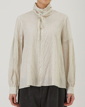 BOW TIE BLOUSE / IVORY