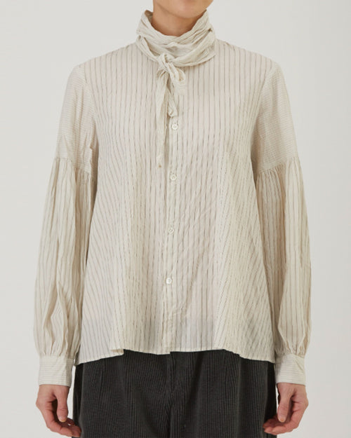 BOW TIE BLOUSE / IVORY