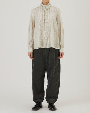 BOW TIE BLOUSE / IVORY