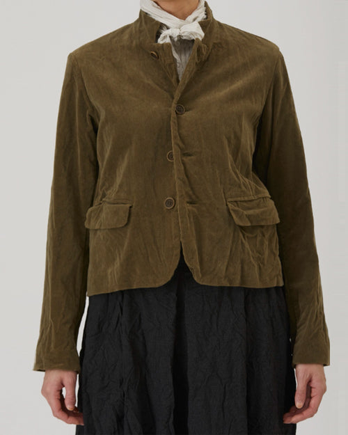 BRUSHED COTTON JACKET / KHAKI