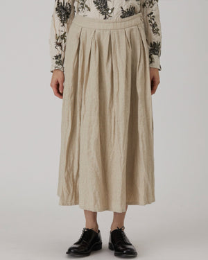 LINEN CANVAS SKIRT / NATURAL