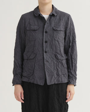 CRINKLE SHORT JACKET / GREY