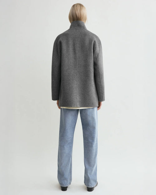 PATCH POCKET DOUBLÉ JACKET / PALE GREY MELANGE