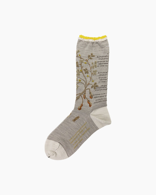 PEANUT TREE SOCKS / LOW WHITE