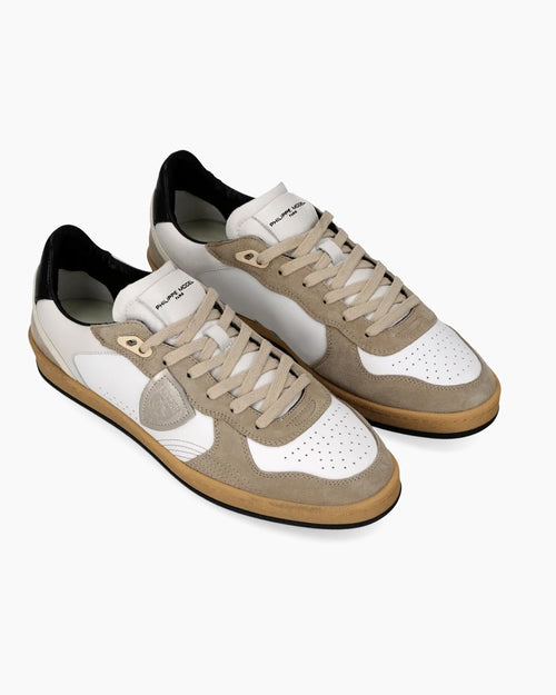 PGAL LOW MAN / VEAU DAIM BLANC BEIGE