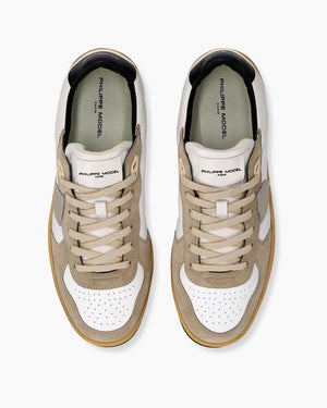 PGAL LOW MAN / VEAU DAIM BLANC BEIGE